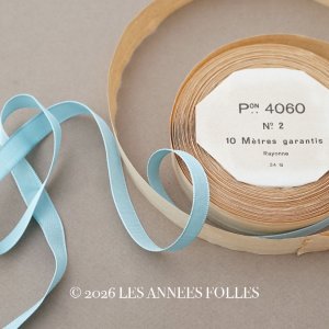 画像: アンティーク グログランリボン 10m ベビーブルー 10mm幅  PON 4060 COL 56