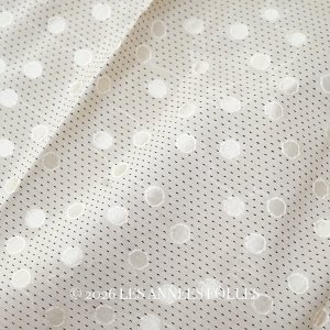 画像: 19世紀末 アンティーク シルク製 ファブリック ジャガード織 ドット柄