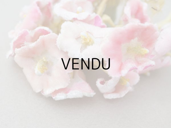 画像5: アンティーク ベルベットの布花 パウダーピンク 15輪  (5)