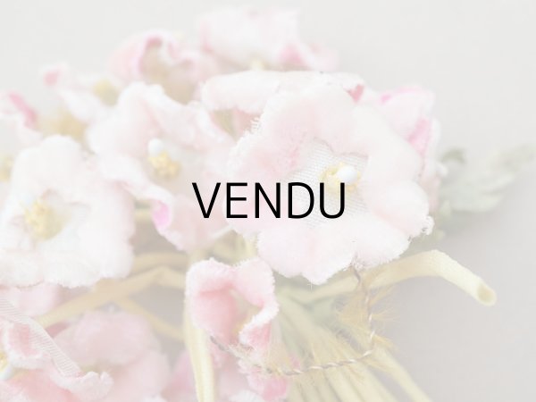 画像4: アンティーク ベルベットの布花 パウダーピンク 15輪  (4)