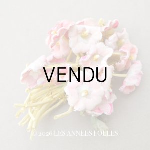画像: アンティーク ベルベットの布花 パウダーピンク 15輪 