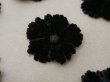 画像6: アンティーク 布花材料 ベルベットの花びら 花芯付き 8ピースのセット 約4.3cm 布花 黒 (6)