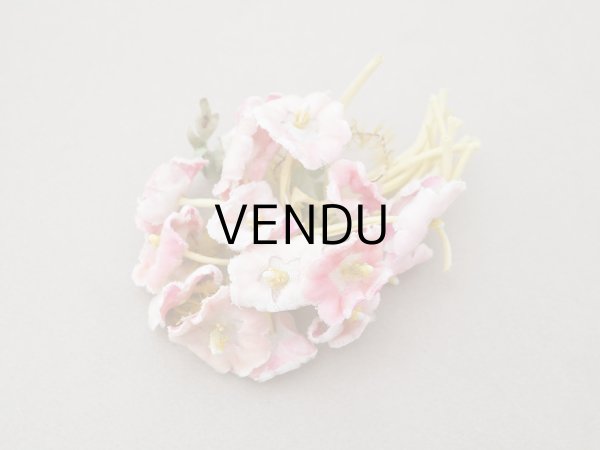 画像2: アンティーク ベルベットの布花 パウダーピンク 15輪  (2)