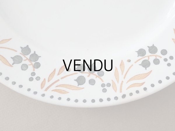 画像8: 1886〜1938年 アンティーク プレート 鈴蘭 - GIEN - (8)