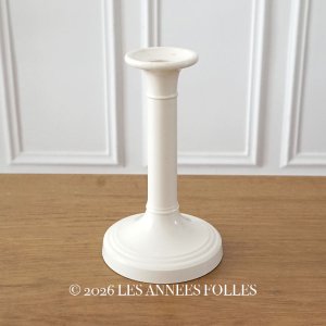 画像: ＊蚤の市＊ アンティーク キャンドルホルダー 燭台 オフホワイト SARREGUEMINES窯 