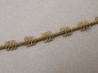 画像2: 1900年頃 アンティーク 極細 5mm メタル製 トリム ゴールド 45cm ドール用  (2)