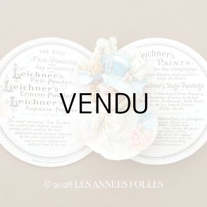 画像: アンティーク 見開き型 パフュームカード PARFUMERIE THEATRALE L.Leichner's Fettpuder BERLIN