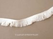 画像1: 1900年頃 アンティーク ドレスの裾用 フリンジのトリム オフホワイト 2cm幅  (1)