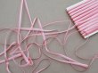 画像2: 【16周年セール対象外】アンティーク  リボン刺繍 & ロココトリム用 シルク製 リボン 5m 4mm幅 ストロベリーピンク (2)