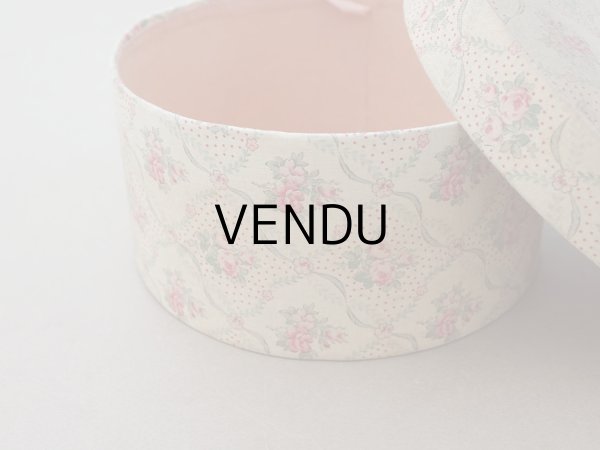 画像13: 【16周年セール対象外】アンティーク ピンクの薔薇模様 カルトナージュボックス (13)