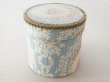 画像5: アンティーク 薔薇の花かごのメダイヨン カルトナージュボックス サックスブルー (5)