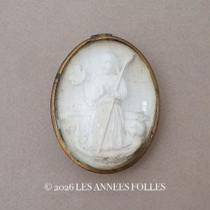 画像: *蚤の市*19世紀末 アンティーク ルリケール ジャンヌダルク ガラスドーム JEANNE D'ARC
