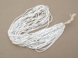 画像2: アンティーク ガラスビーズ  六角形 ホワイトラスター 約2×7mm 40〜41g (2)