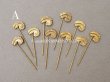 画像2: 1900年頃 アンティーク フェザーのエパングル ゴールド 10ピースのセット (2)