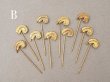画像6: 1900年頃 アンティーク フェザーのエパングル ゴールド 10ピースのセット (6)