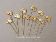画像1: 1900年頃 アンティーク フェザーのエパングル ゴールド 10ピースのセット (1)