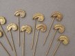 画像8: 1900年頃 アンティーク フェザーのエパングル ゴールド 10ピースのセット (8)