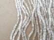 画像2: アンティーク ガラス製 クリア カット入り 六角形 シードビーズ 1cm=6.5粒 31〜38g (2)