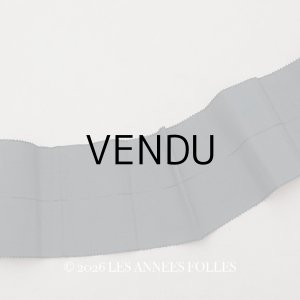 画像: *蚤の市*アンティーク シルク製 ピコットリボン 黒のライン入り 65cm 8.1cm幅