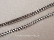 画像1: 1900年頃 アンティーク トリム 極細 4mm幅 ブラウン＆ホワイト ダブルフェイス (1)