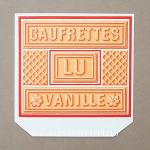 画像: 1900年頃 アンティーク ラベル 『LU』バニラウエハース GAUFRETTES VANILLE - LEFEVRE-UTILE -