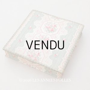 画像: 1900年頃 アンティーク 薔薇模様 カルトナージュボックス