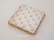 画像1: アンティーク ピンクの薔薇&ブルーのリボン ハンキーケース リボン付 カルトナージュボックス (1)
