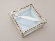 画像3: アンティーク 大きなジュエリーボックス ペールブルー リボン＆レース ガラスケース 20×20×7.5cm (3)