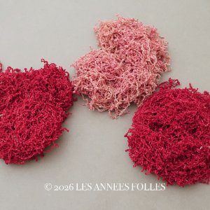 画像: *蚤の市セット*アンティーク 刺繍用 シルクベルベットの紐 3点セットシェニール糸 シュニーユ糸
