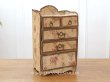 画像1: 1900年頃  アンティーク カルトナージュチェスト  薔薇の花かご ローズバスケット (1)