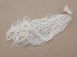 画像2: アンティーク 極小 ガラスビーズ  クリア＆ホワイト 1cm=5粒 シードビーズ 51〜80g (2)