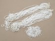 画像2: アンティーク ガラス製 サティネビーズ マット ホワイト 89g 1cm=4粒 (2)