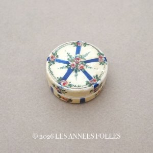 画像: アンティーク ピルケース 小物入れ イボワリヌ製 薔薇 ハンドペイント