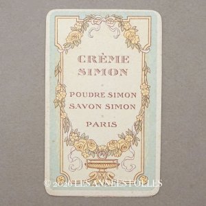 画像: 1900年頃 アンティーク パフュームカード  - CREME SIMON PARIS -