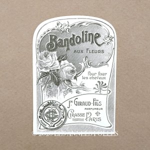 画像: アンティーク パフュームラベル BANDOLINE AUX FLEURS - JN.GIRAUD FILS -