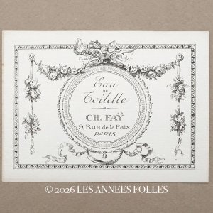 画像: 1900年頃 アンティーク パフュームカード EAU DE TOILETTE - CH.FAY PARIS -