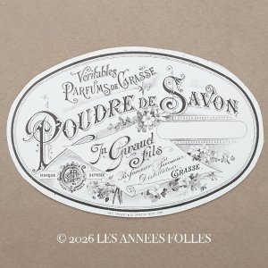 画像: アンティーク パフュームラベル パウダーソープのラベル  POUDRE DE SAVON - JN.GIRAUD FILS GRASSE -