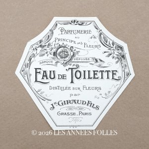 画像: アンティーク パフュームラベル EAU DE TOILETTE - JN.GIRAUD FILS GRASSE -
