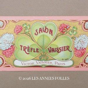 画像: アンティーク ソープラベル クローバー SAVON TREFLE VAISSIER - VICTOR VAISSIER PARIS -