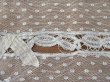 画像38: アンティーク レースのベッドカバー メダイヨン＆リボンのガーランド   (38)