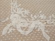 画像12: アンティーク レースのベッドカバー メダイヨン＆リボンのガーランド   (12)