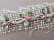 画像3: アンティーク 極小 ピンクの薔薇 ロココトリム シルク製 ロココリボン  (3)
