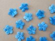 画像2: アンティーク ベルベットの布花 ブルー 30ピースのセット 15mm (2)