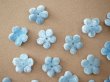 画像3: アンティーク ベルベットの布花 水色 30ピースのセット 15mm (3)