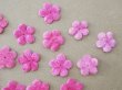 画像4: アンティーク ベルベットの布花 ピンク 21ピースのセット 15mm (4)