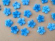 画像4: アンティーク ベルベットの布花 ブルー 30ピースのセット 15mm (4)