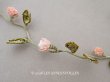 画像1: アンティーク シルク製 薔薇のロココトリム  42cm (1)