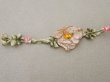 画像2: アンティーク シルク製 薔薇のロココトリム  31cm (2)