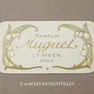 画像: 1910年 アンティーク 鈴蘭のパフュームカード MUGUET - L.T.PIVER -