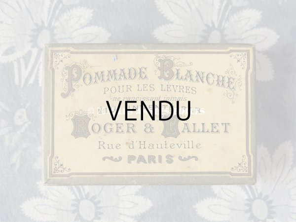 画像2: アンティーク リップスティックの紙箱 POMMADE BLANCHE POUR LES LEVRES - ROGER&GALLET PARIS - (2)